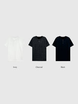 ワンキューゴルジヘンリーネック半袖Tシャツ