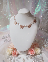 バタフライワルツチョーカーネックレス - Rosegold Color
