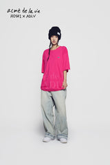 24FW HOSHI X ADLV ワッペン 半袖Tシャツ ピンク