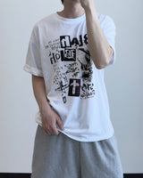 ブラグルプリントオーバーフィットショートスリーブTシャツ