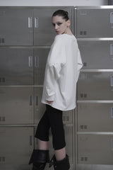 [MADE] beads long sleeve T_WHITE