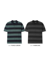 Peak stripe collar t-shirt