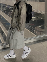 Strap sweat bermuda pants 2C