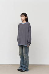 (W) ポストブーツカットデニム
