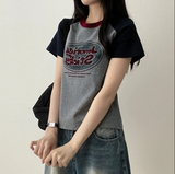 Rocklet color raglan short-sleeve t-shirt