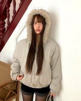Boin Hooded Fur Padded Jumper