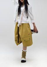 (UNISEX)Belt-Free Bermuda Pants
