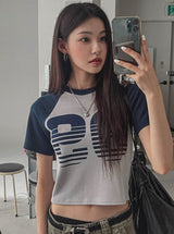 99 Raglan Cropped Knitwear Short-Sleeved