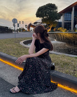 Nose Flower Long Dress
