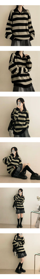 Barting Punching Collar Danga Knitwear