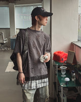 Triple Damage Layered Short Sleeve T-shirt