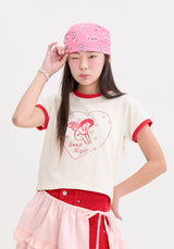 エンジェルリンガーTシャツ_レッド