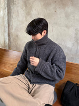 Eden high neck knit cardigan