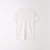 スリムレーベルハーフTシャツ アイボリー
