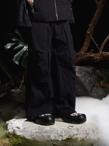 24AW クリサリスコクーンブレーキングマルチジップシームディコンスパンチロングパンツ