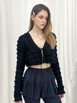 LACE STRAP CARDIGAN / IVORY