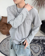 Tia Pocket Layered Long Sleeve Tee