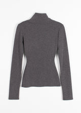 HIGH NECK ZIPPER TEE