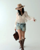 Honey Light blue Short pants Shorts