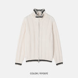 Velvet Yarn Knitted Zip Up (5color)