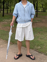 クーリングシアサッカーバミューダパンツ