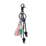 shell gemstone keyring (pink mix)