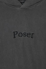 'Poser' Garments Hoodie, Charcoal