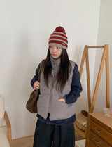 25FW★ [BAONHUAS] フェムカチェックパディングベスト