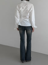 Hervo embroidered bootcut denim