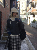 [MD Pick]Wool-Touch Brush V-Neck Knit (4 Colors)