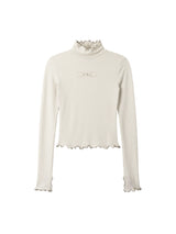 DOT TURTLENECK LONG SLEEVE (BEIGE)