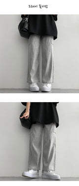 [Short, Basic, Long] [S-2XL] Hantam サマースパンデックスワイドカーゴデニムパンツ
