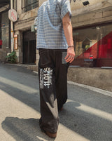 Colden Lettering Banding Wide Denim