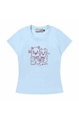 プレイフルドッググラフィックTシャツ - フィーメイル