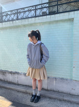 Galten shirring banding midi skirt
