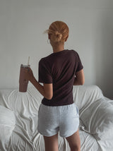 93 プリンティドスリム半袖Tシャツ