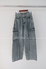 cargo strap jogger & wide jeans