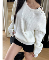 [Unisex] Shoulder button knit(4color)