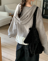 Pocket Crop Loose Hood Knit Cardigan (5color)
