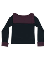 sailor stripe top / black