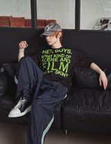 フィルムレタリングオーバーサイズショートスリーブTシャツ