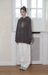 Hello Flower Pigment Hoodie