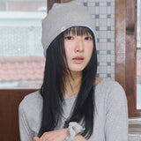 cozy stripe reversible beanie sky blue