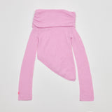 カットオフショルダーニット PINK