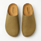 Suede Clogs Light Brown