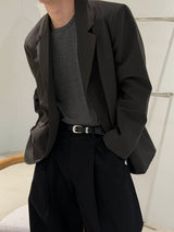 Semi over 3button blazer(2color)
