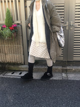 ドットコーデュロイスカート