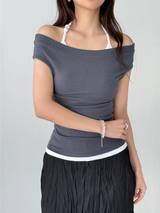 beads halter top (3color)