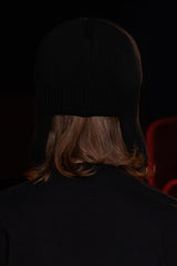 WOOL KNIT TROOPER HAT / BLACK