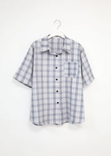 (UNISEX)シリーンオーバーサイズチェックシャツ